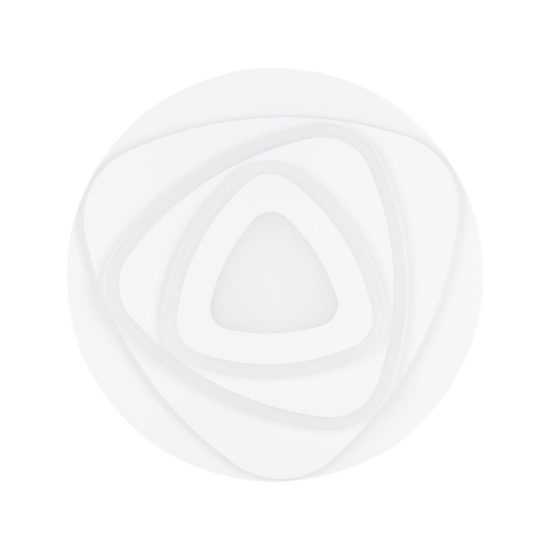 Eglo palagiano plafoniera led 21w 4000k 38cm per soggiorno moderna bianca