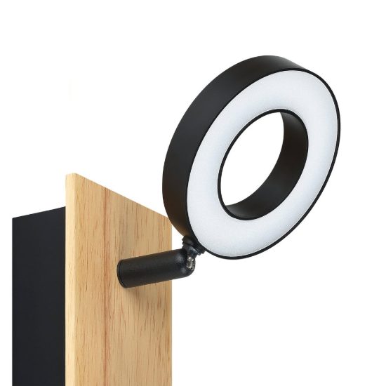 Eglo rielves applique con faretto led 4,2w 3000k orientabile 7cm per soggiorno moderna marrone e nera
