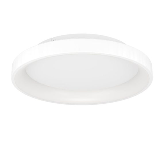Eglo loretello plafoniera led 12w cct 2700k 6500k 35cm con telecomando per cucina moderna rotonda bianca