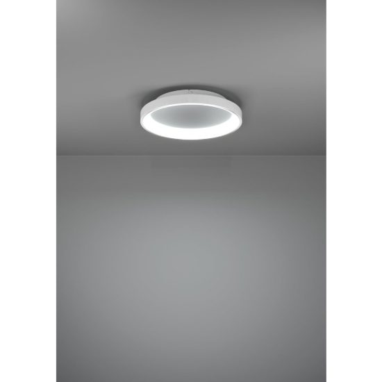 Eglo loretello plafoniera led 12w cct 2700k 6500k 35cm con telecomando per cucina moderna rotonda bianca