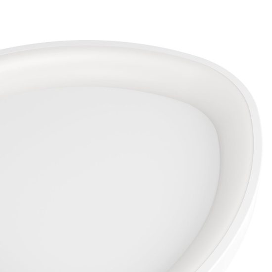 Eglo loretello plafoniera led 12w cct 2700k 6500k 35cm con telecomando per cucina moderna asimmetrica bianca