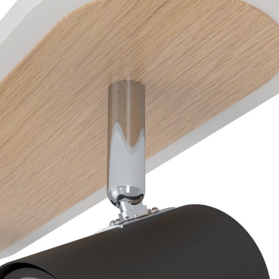 Eglo rimbocchi plafoniera con 3 faretti led 20w 3000k orientabili 46cm per ingresso moderna nera e marrone