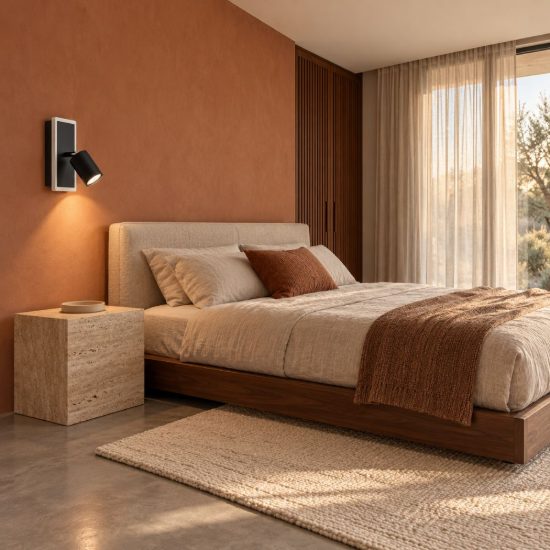 Eglo rimbocchi 1 applique con faretto led 7w 3000k orientabile 18cm per camera da letto moderna nera