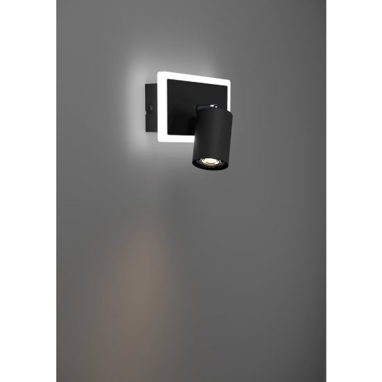 Eglo rimbocchi 1 applique con faretto led 7w 3000k orientabile 18cm per camera da letto moderna nera