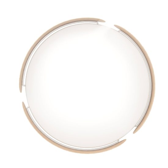 Eglo valcasotto plafoniera led 20w 3000k 37cm per soggiorno moderna bianca e legno