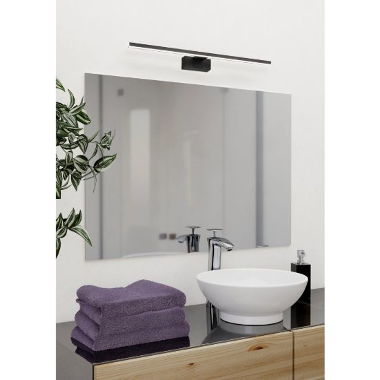 Eglo conettilla applique per specchio led 10w cct 3000k 6500k 60cm ip44 per bagno moderna nera