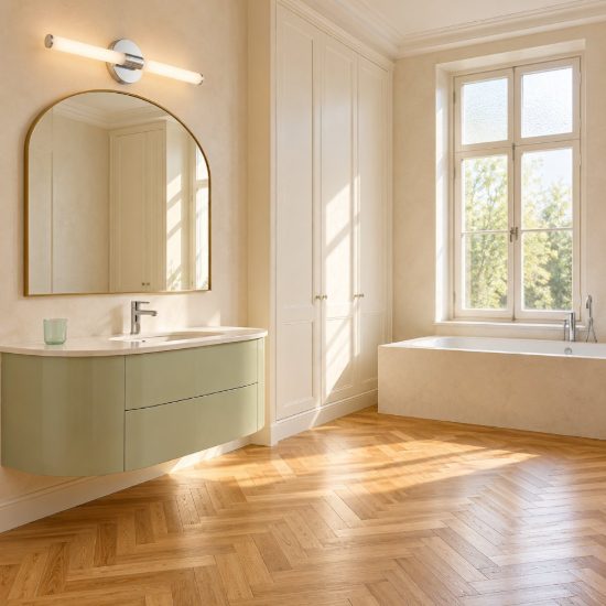 Eglo ramola applique per specchio led 7,5w cct 3000k 6500k 45cm ip44 per bagno moderna cromo