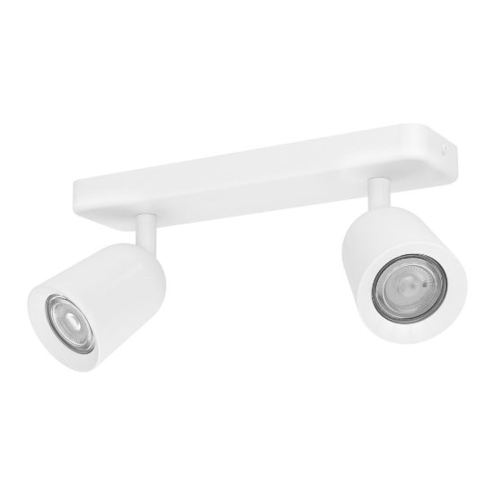 Eglo camaldoli plafoniera con 2 faretti gu10 orientabili 30cm per cucina moderna bianca