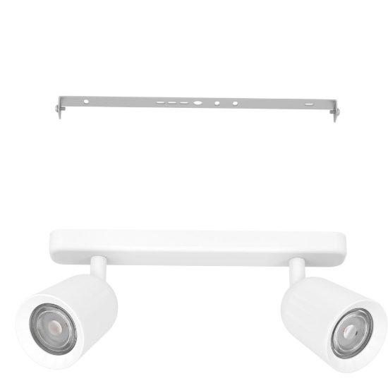 Eglo camaldoli plafoniera con 2 faretti gu10 orientabili 30cm per cucina moderna bianca