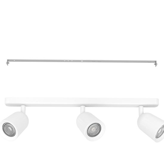 Eglo camaldoli plafoniera con 3 faretti gu10 orientabili 52cm per corridoio moderna bianca