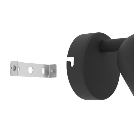 Eglo camaldoli applique con faretto gu10 orientabile 8,5cm per camera da letto moderna nera