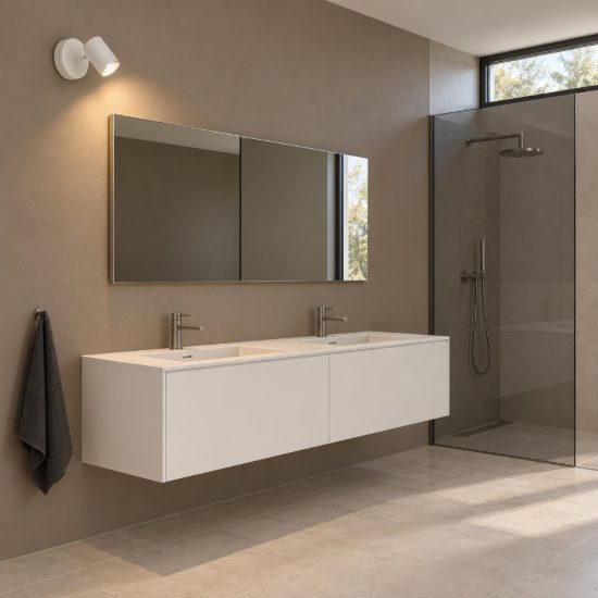Eglo consuma 1 applique con faretto gu10 orientabile 11cm ip44 per bagno moderna bianca