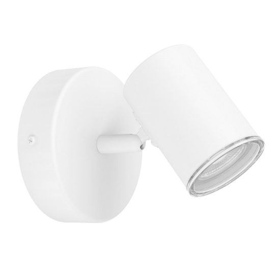 Eglo consuma 1 applique con faretto gu10 orientabile 11cm ip44 per bagno moderna bianca