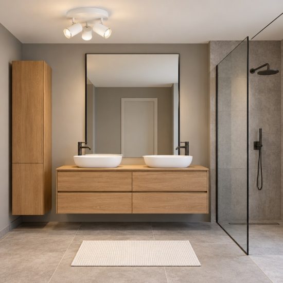 Eglo consuma 1 plafoniera con 3 faretti gu10 orientabili 25cm ip44 per bagno moderna bianca