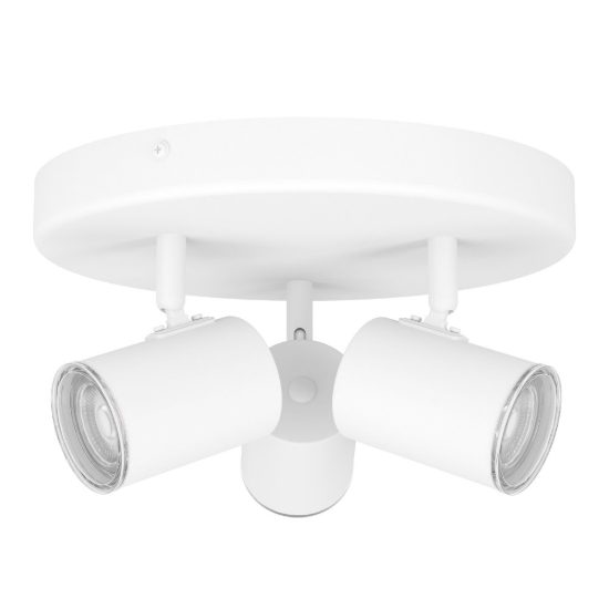 Eglo consuma 1 plafoniera con 3 faretti gu10 orientabili 25cm ip44 per bagno moderna bianca