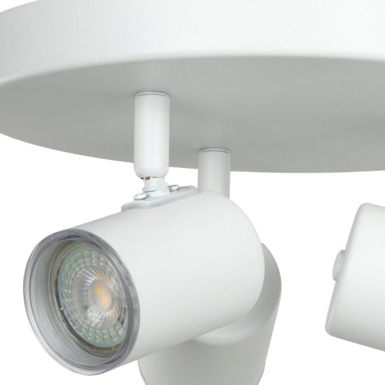 Eglo consuma 1 plafoniera con 3 faretti gu10 orientabili 25cm ip44 per bagno moderna bianca