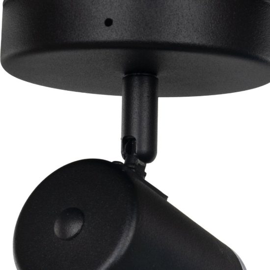 Eglo consuma 1 applique con faretto gu10 orientabile 11cm ip44 per bagno moderna nera