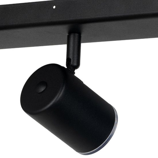 Eglo consuma 1 plafoniera con 3 faretti gu10 orientabili 40cm ip44 per bagno moderna nera
