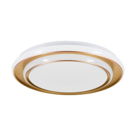 Eglo moschetta plafoniera led 24w cct 2700k 6500k 40cm per soggiorno moderna oro