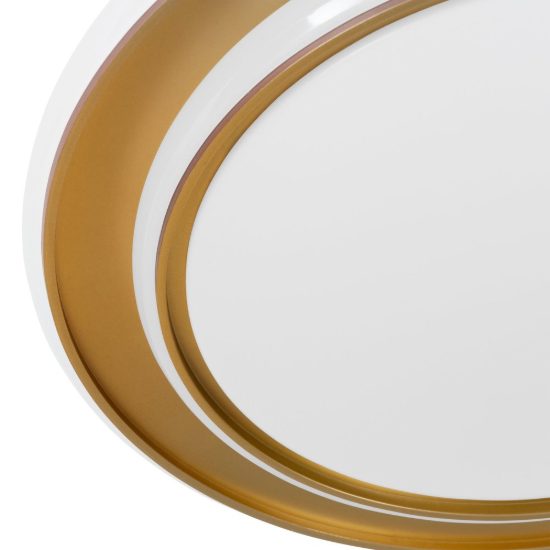 Eglo moschetta plafoniera led 24w cct 2700k 6500k 40cm per soggiorno moderna oro
