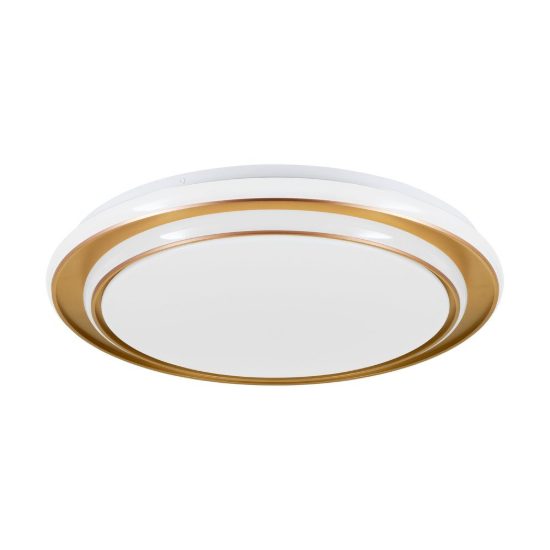 Eglo moschetta plafoniera led 36w cct 2700k 6500k 49cm per sala da pranzo moderna oro