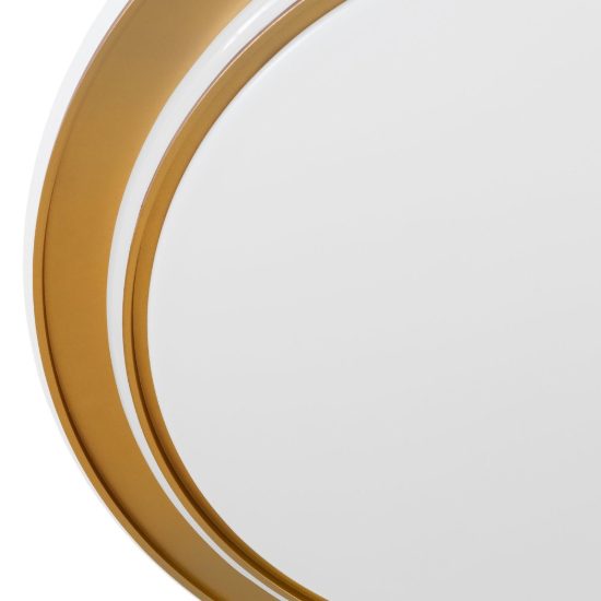 Eglo moschetta plafoniera led 36w cct 2700k 6500k 49cm per sala da pranzo moderna oro