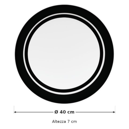Eglo moschetta plafoniera led 24w cct 2700k 6500k 40cm per soggiorno moderna nera