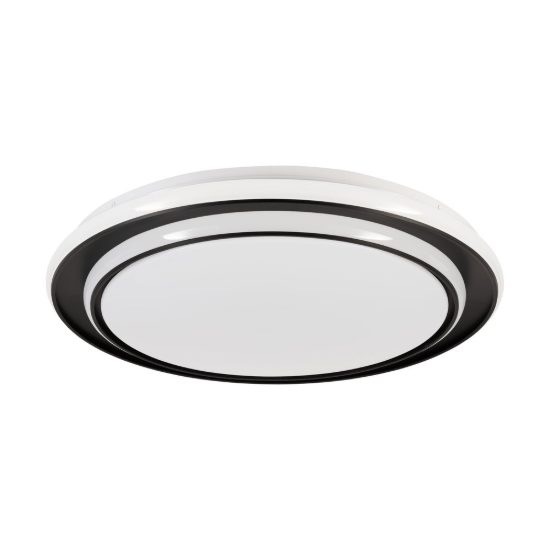 Eglo moschetta plafoniera led 36w cct 2700k 6500k 49cm per sala da pranzo moderna nera