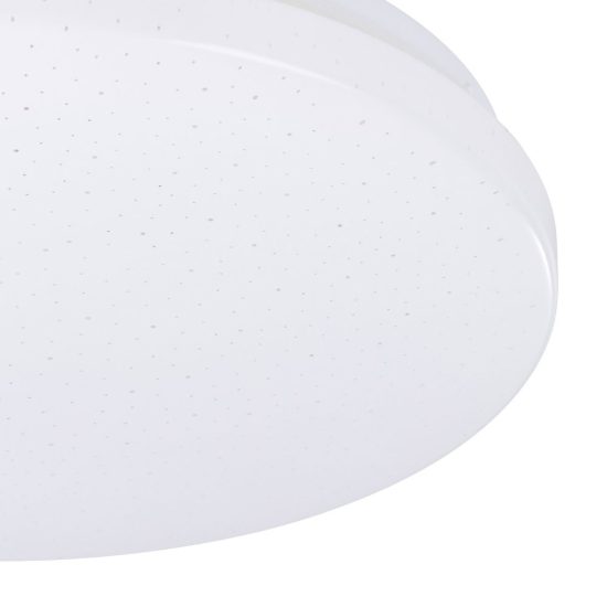 Eglo frania plafoniera led 18w cct 3000k 6000k 31cm ip44 per bagno moderna bianca effetto cristallo