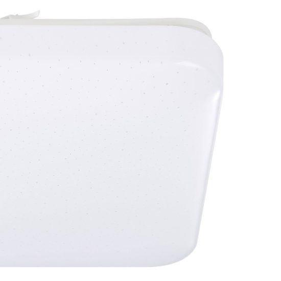 Eglo frania plafoniera led 18w cct 3000k 6000k 33cm ip44 per bagno moderna bianca effetto cristallo