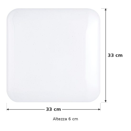 Eglo frania plafoniera led 18w cct 3000k 6000k 33cm ip44 per bagno moderna bianca effetto cristallo