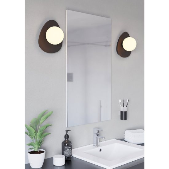 Eglo castrovido applique g9 led 4,2w 3000k 23,5cm ip44 per bagno moderna nera