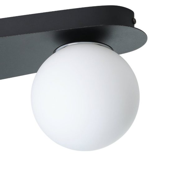 Eglo castrovido plafoniera 3 luci g9 led 12,6w 3000k 58cm ip44 per bagno moderna nera
