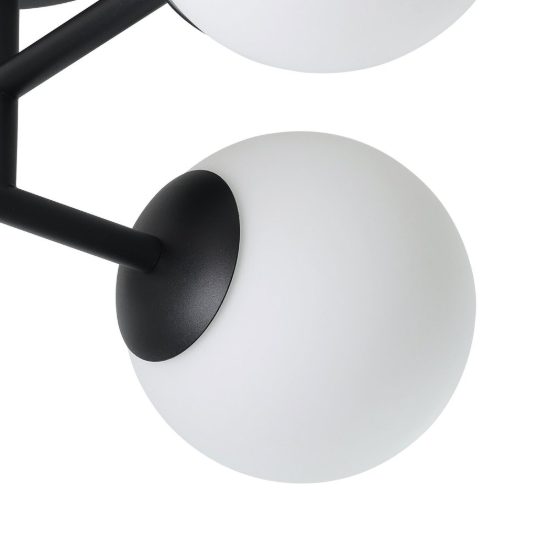 Eglo castrovido plafoniera 4 luci g9 led 16,8w 3000k 47,5cm ip44 per bagno moderna nera
