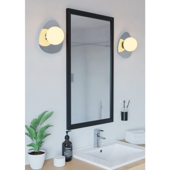 Eglo castrovido applique g9 led 4,2w 3000k 23,5cm ip44 per bagno moderna cromo