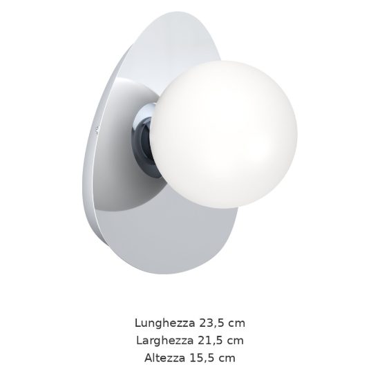 Eglo castrovido applique g9 led 4,2w 3000k 23,5cm ip44 per bagno moderna cromo