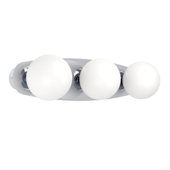 Eglo castrovido plafoniera 3 luci g9 led 12,6w 3000k 58cm ip44 per bagno moderna cromo