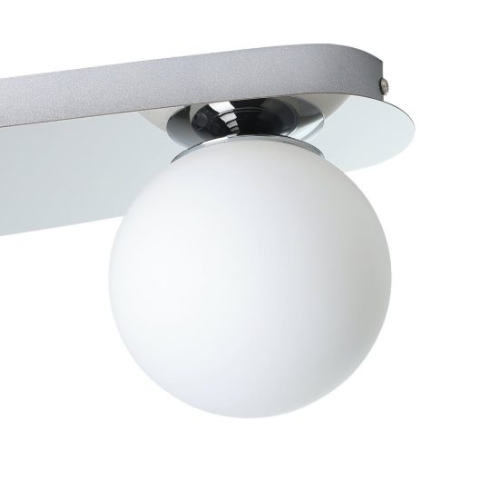 Eglo castrovido plafoniera 3 luci g9 led 12,6w 3000k 58cm ip44 per bagno moderna cromo