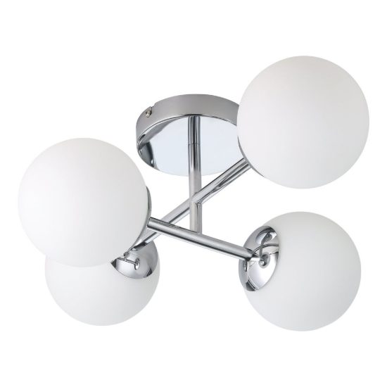 Eglo castrovido plafoniera 4 luci g9 led 16,8w 3000k 47,5cm ip44 per bagno moderna cromo