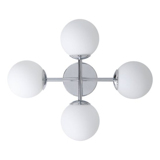 Eglo castrovido plafoniera 4 luci g9 led 16,8w 3000k 47,5cm ip44 per bagno moderna cromo