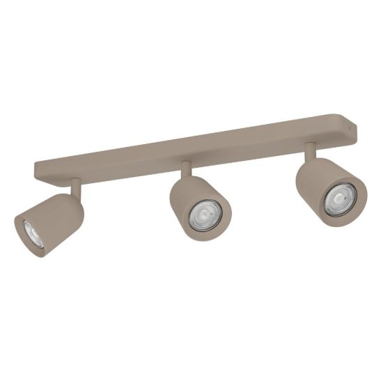 Eglo camaldoli plafoniera con 3 faretti gu10 orientabili 52cm per corridoio moderna sabbia