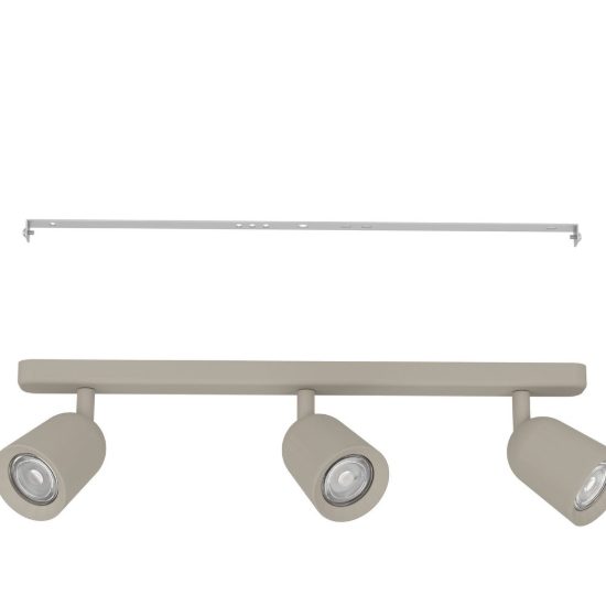 Eglo camaldoli plafoniera con 3 faretti gu10 orientabili 52cm per corridoio moderna sabbia