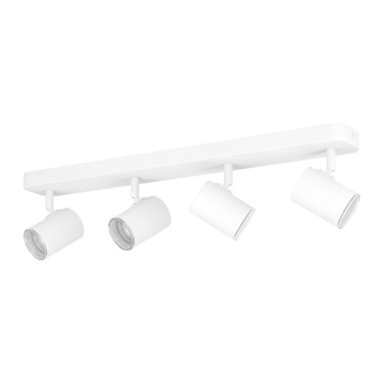 Eglo consuma 1 plafoniera con 4 faretti gu10 orientabili 58cm ip44 per bagno moderna bianca