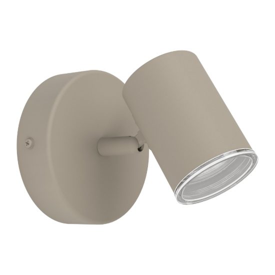 Eglo consuma 1 applique con faretto gu10 orientabile 11cm ip44 per camera da letto moderna sabbia