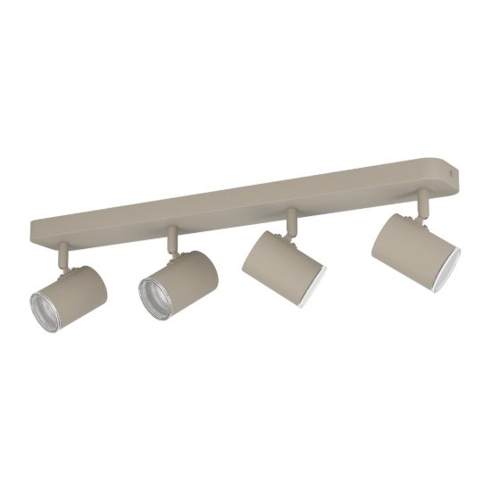 Eglo consuma 1 plafoniera con 4 faretti gu10 orientabili 58cm ip44 per bagno moderna sabbia