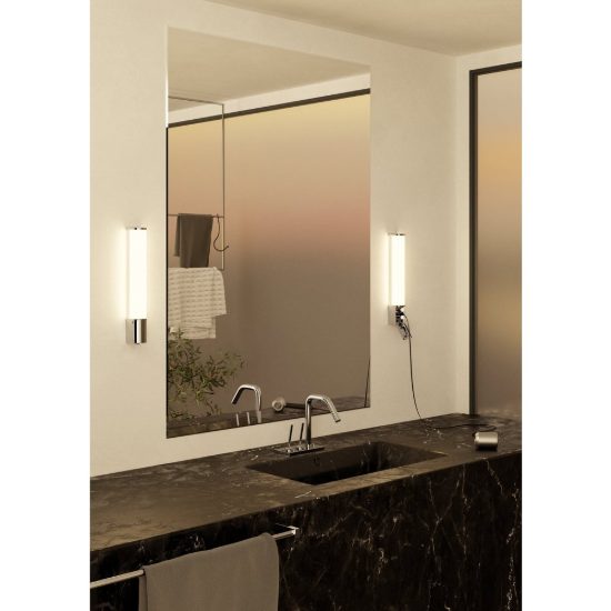 Eglo patrovaro applique per specchio led 20w cct 2700k 6500k 60cm ip44 per bagno moderna cromo