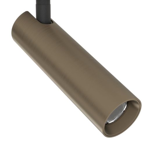 Eglo valproto plafoniera con 4 faretti led 20w cct 2700k 6500k orientabili 55cm per corridoio moderna nera e bronzo scuro