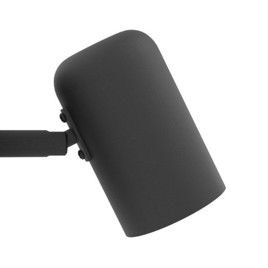 Eglo montemurro applique con faretto led 4,7w 3000k orientabile 12cm per soggiorno moderna nera