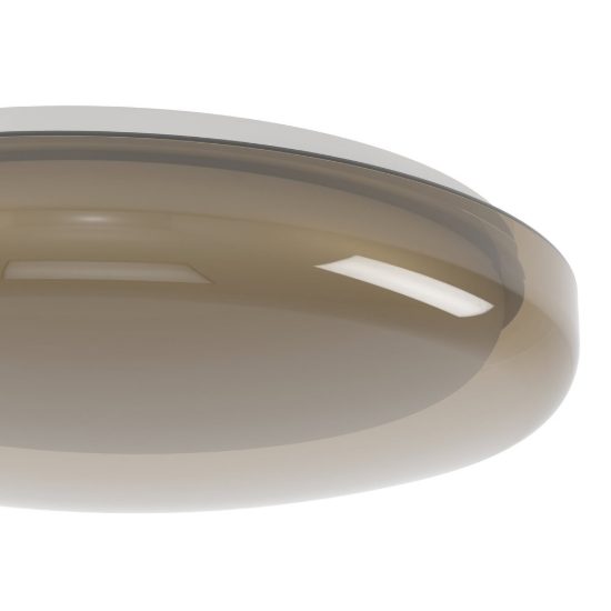 Eglo conistarino plafoniera led 19,5w cct 2700k 6500k 40cm per camera da letto moderna bianca e marrone