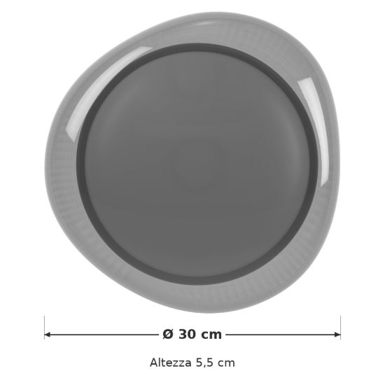 Eglo conistarino plafoniera led 12w cct 2700k 6500k 30cm per cucina moderna bianca e grigio fumé